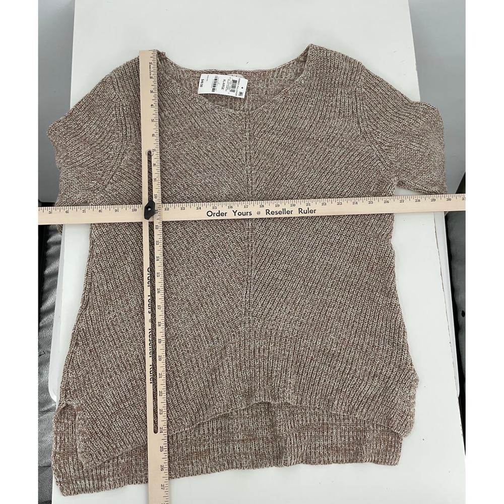 Style & Co Ribbed Pullover Sweater Walnut Heathered V-Neck Long Sleeve XL‎ - Picture 5 of 7